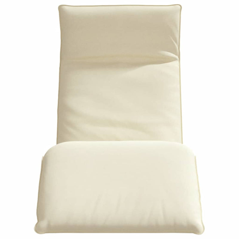 vidaXL Folding Sun lounger Cream 175x54x8.5 cm Oxford Fabric
