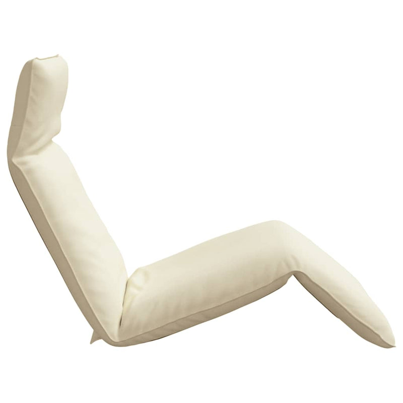 vidaXL Folding Sun lounger Cream 175x54x8.5 cm Oxford Fabric