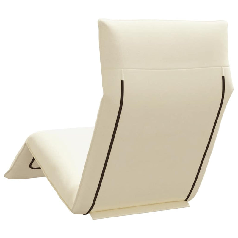vidaXL Folding Sun lounger Cream 175x54x8.5 cm Oxford Fabric