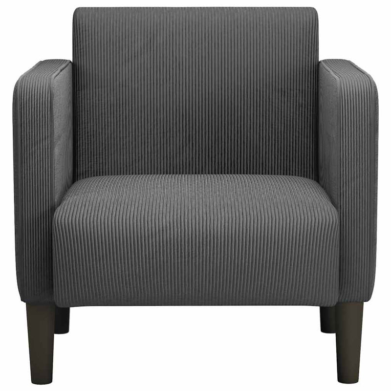 vidaXL Sofa Chair with Armrests Dark Grey 54 cm Corduroy Fabric