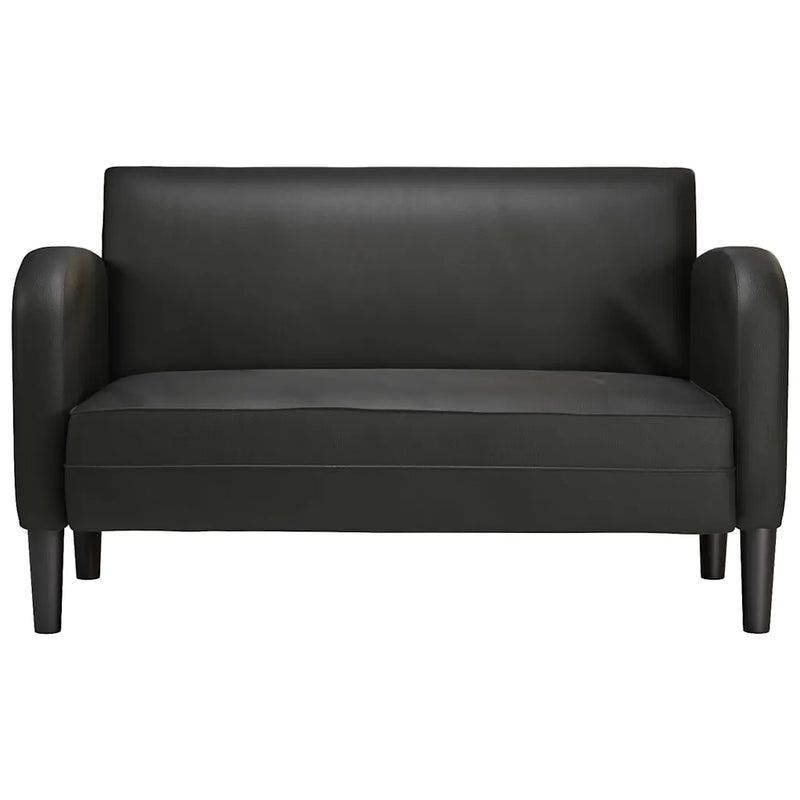 Loveseat Sofa Black 110 cm Faux Leather