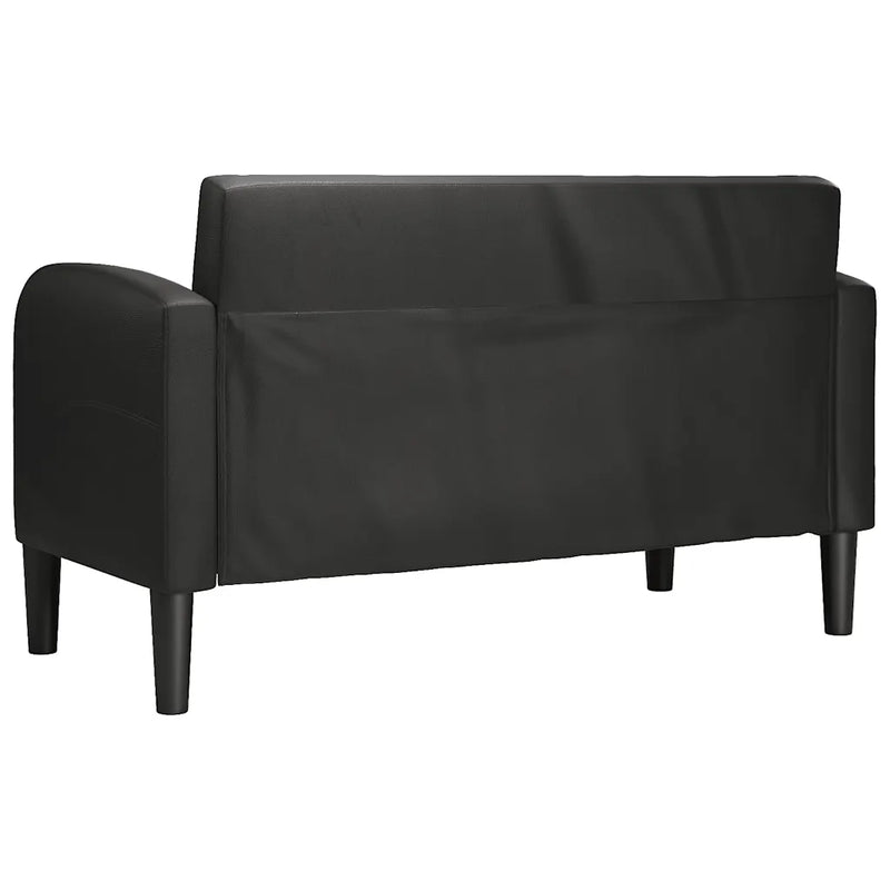 Loveseat Sofa Black 110 cm Faux Leather