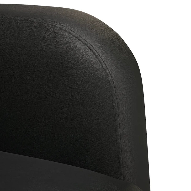 Loveseat Sofa Black 110 cm Faux Leather