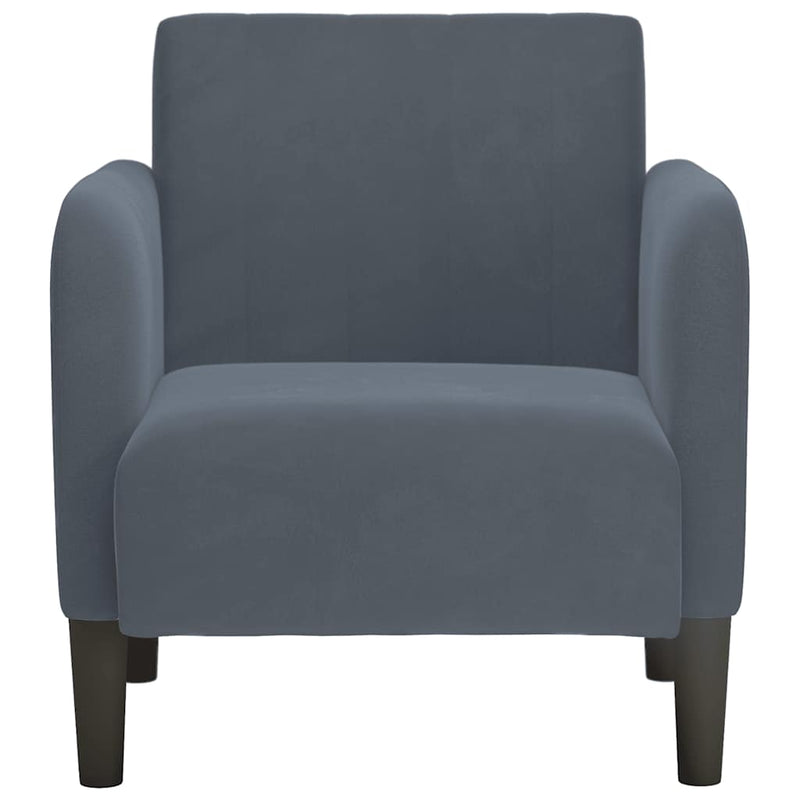 vidaXL Sofa Chair with Armrests Dark Grey 54 cm Velvet