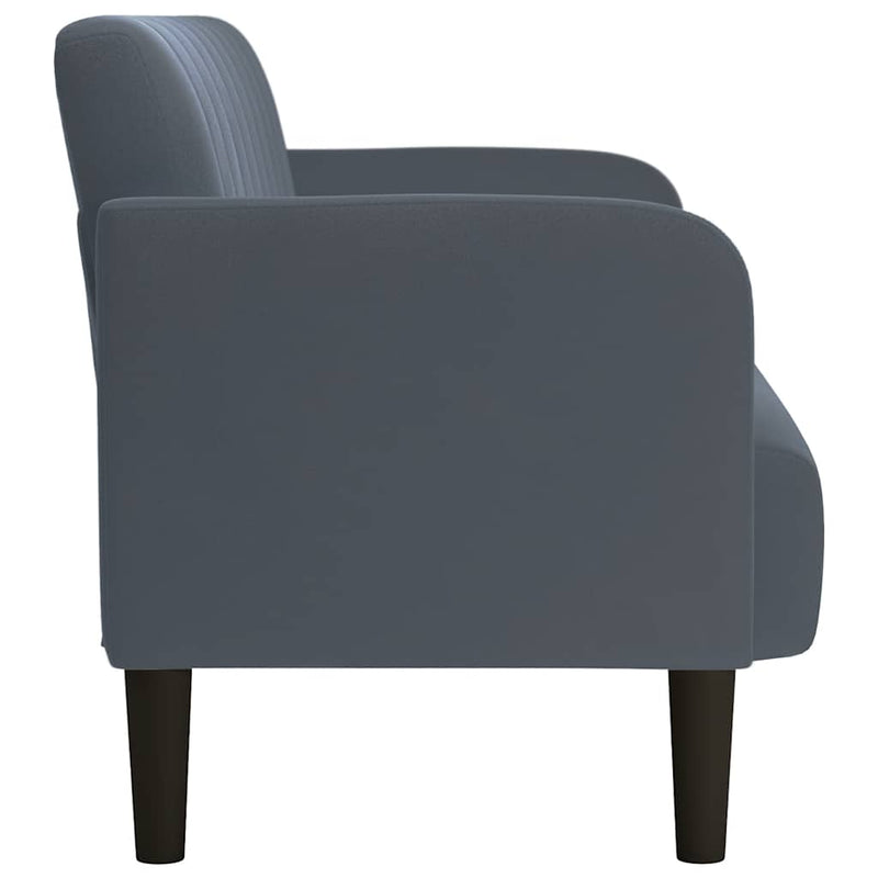 vidaXL Loveseat Sofa Dark Grey 109 cm Velvet