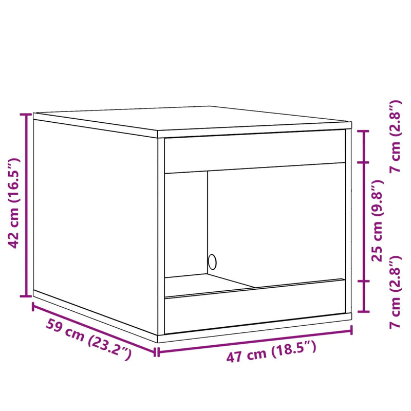 Cat Litter Box Enclosure White 47x59x42 cm Engineered Wood