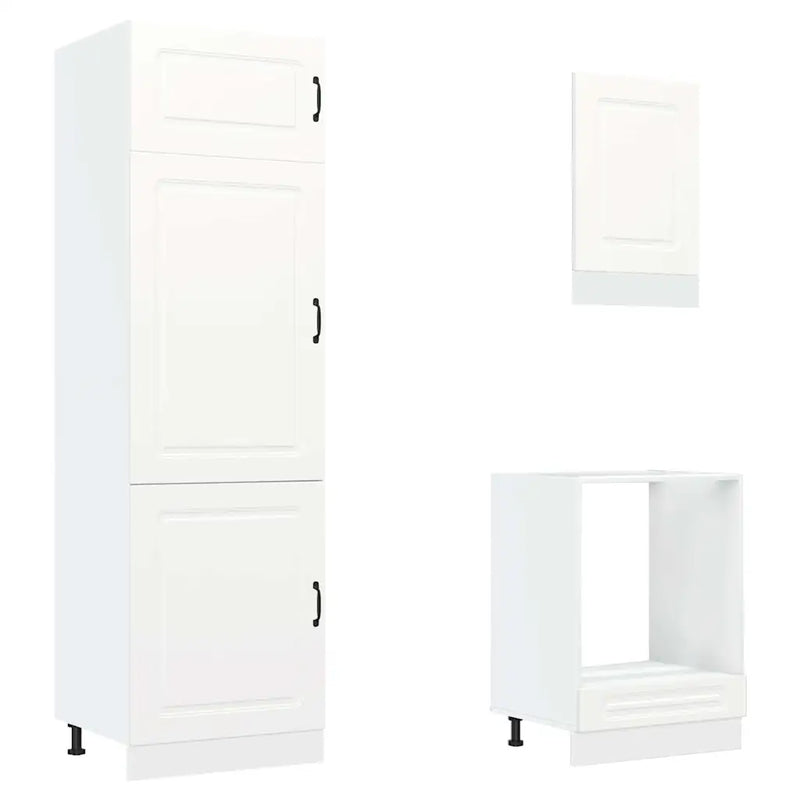 7 Piece Kitchen Cabinet Set Kalmar White Engineered Wood