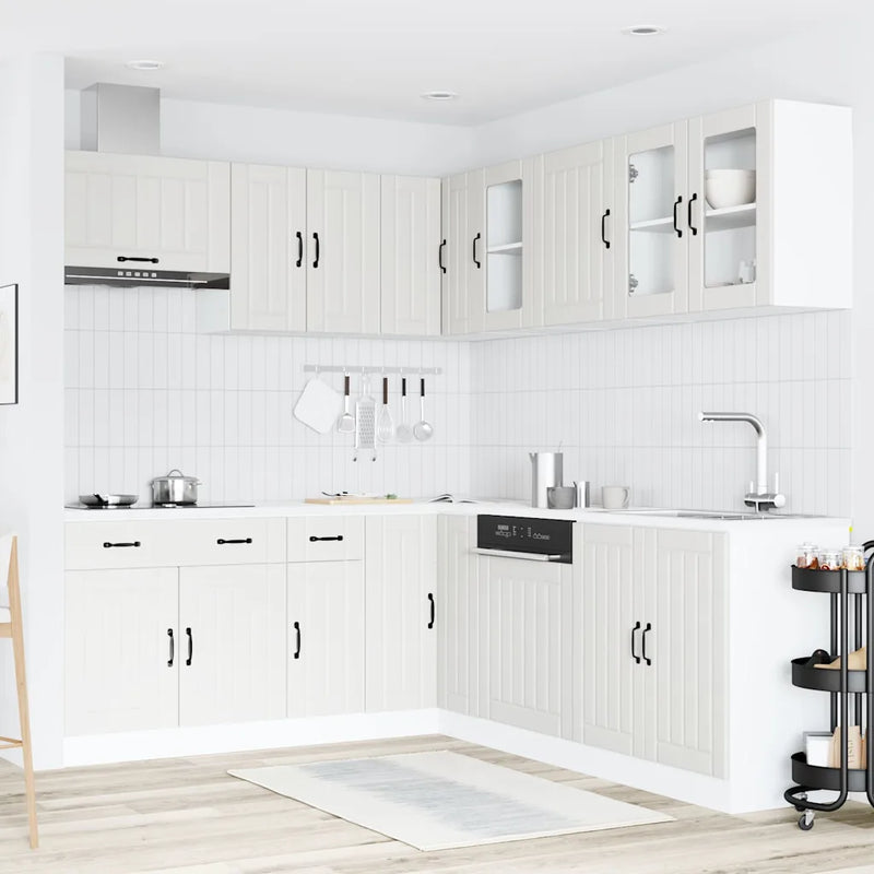 11 Piece Kitchen Cabinet Set Lucca White Engineered Wood
