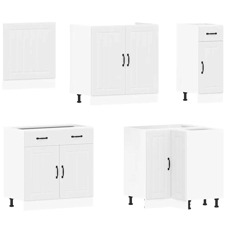 11 Piece Kitchen Cabinet Set Lucca White Engineered Wood
