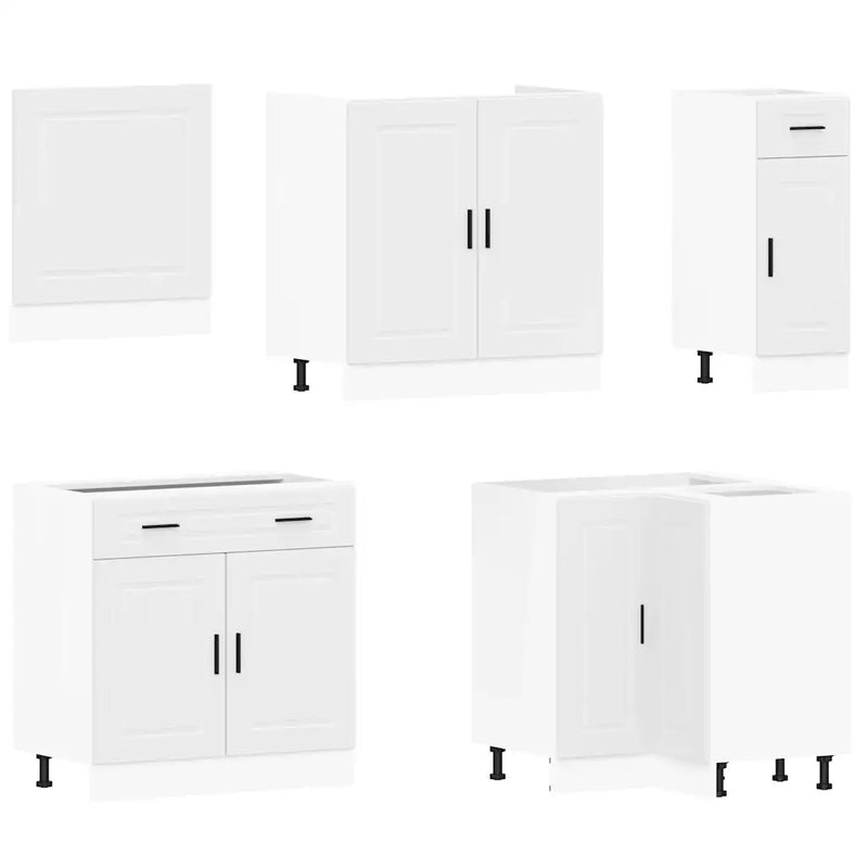 11 Piece Kitchen Cabinet Set Porto White Engineered Wood