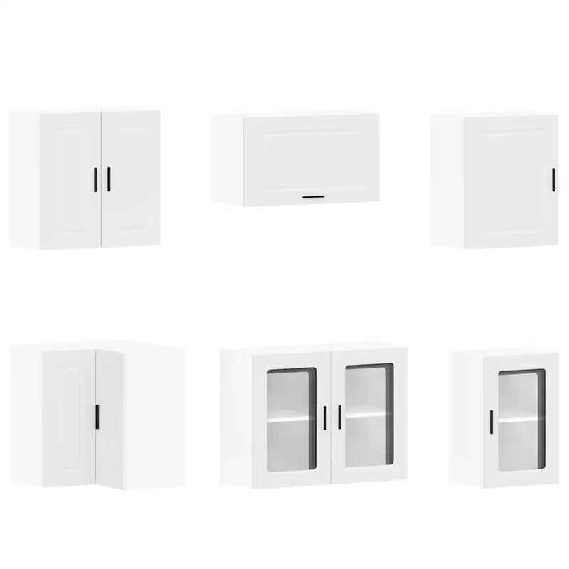 11 Piece Kitchen Cabinet Set Porto White Engineered Wood