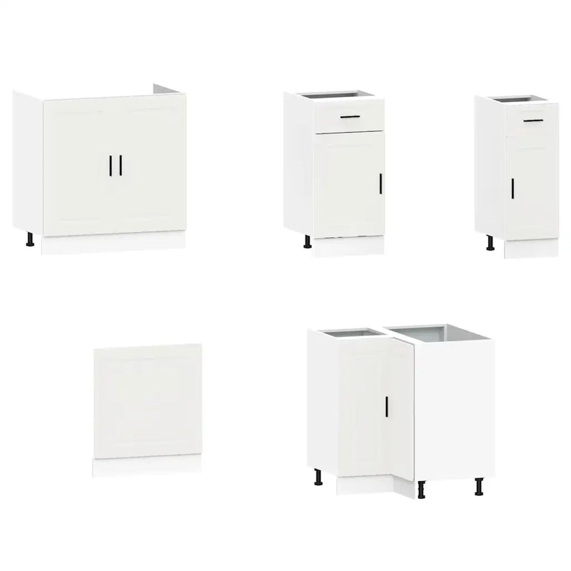 11 Piece Kitchen Cabinet Set Porto White Engineered Wood