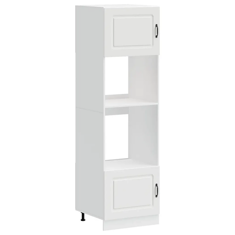 Oven Cabinets 2 pcs Kalmar White Engineered Wood