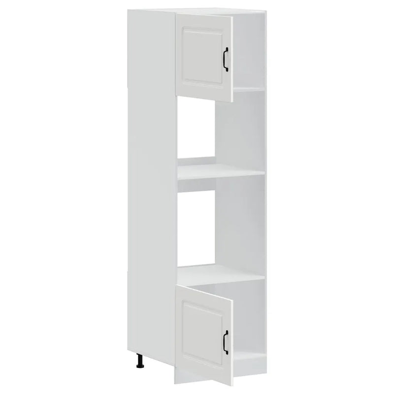 Oven Cabinets 2 pcs Kalmar White Engineered Wood