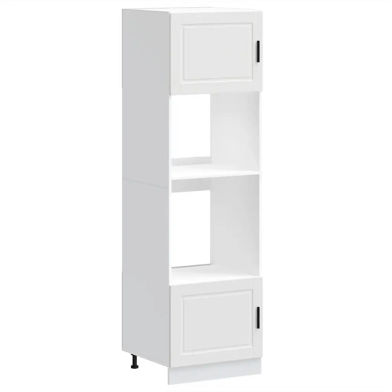 Oven Cabinets 2 pcs Porto White Engineered Wood