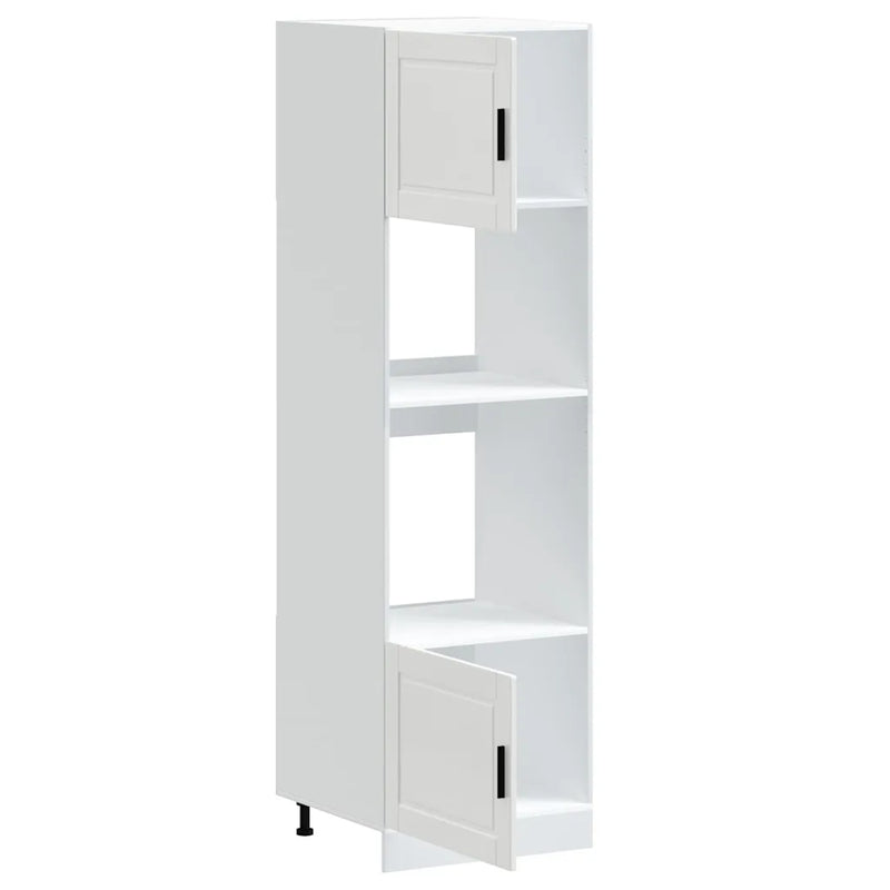 Oven Cabinets 2 pcs Porto White Engineered Wood