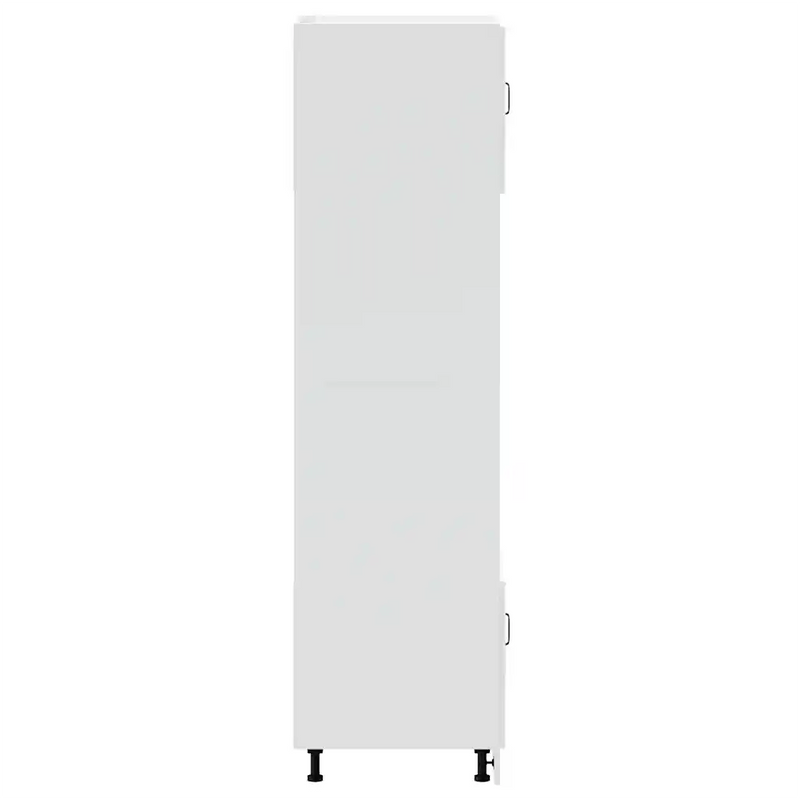 Oven Cabinets 2 pcs Porto Gloss White Engineered Wood