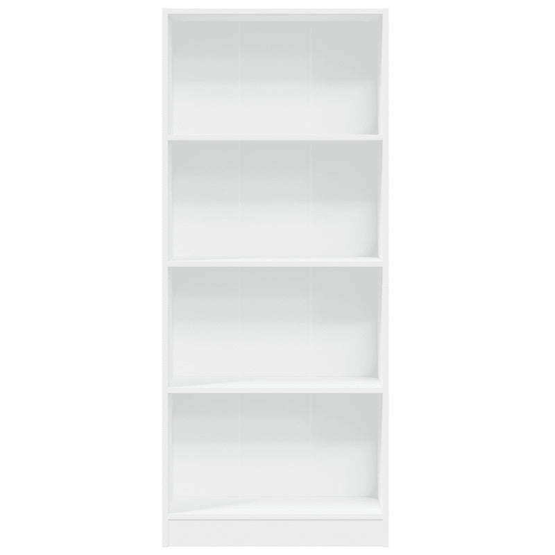 Bookcase White 60x24x143 cm Engineered Wood
