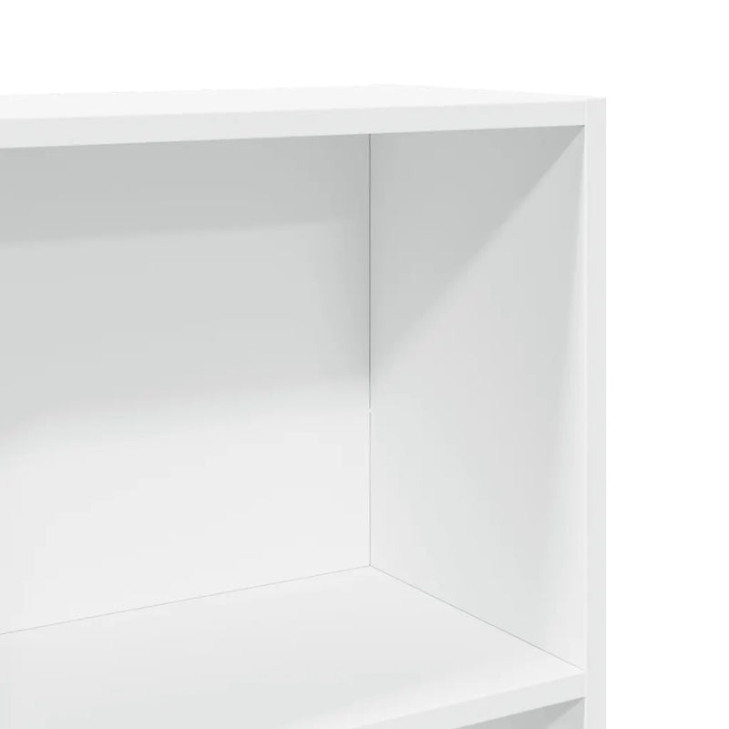 Bookcase White 60x24x143 cm Engineered Wood