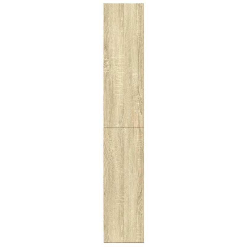 vidaXL Bookcase Sonoma Oak 60x24x143 cm Engineered Wood