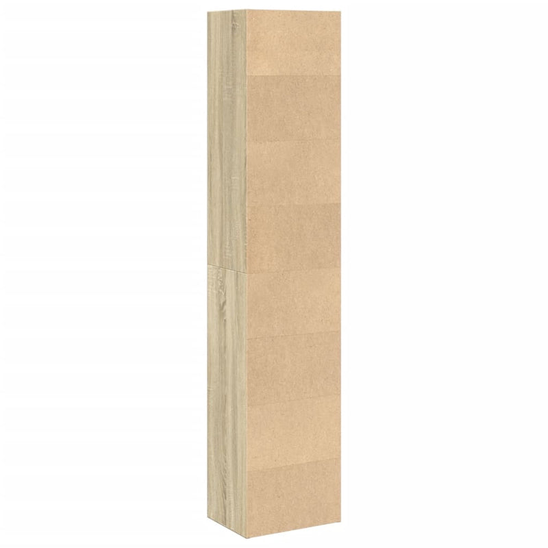 vidaXL Bookcase Sonoma Oak 40x30x189 cm Engineered Wood