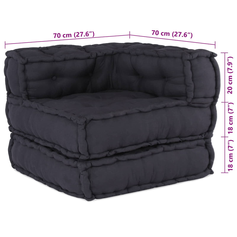 vidaXL Modular Sofa 2 pcs Anthracite 140 x 70 x 56 cm Fabric