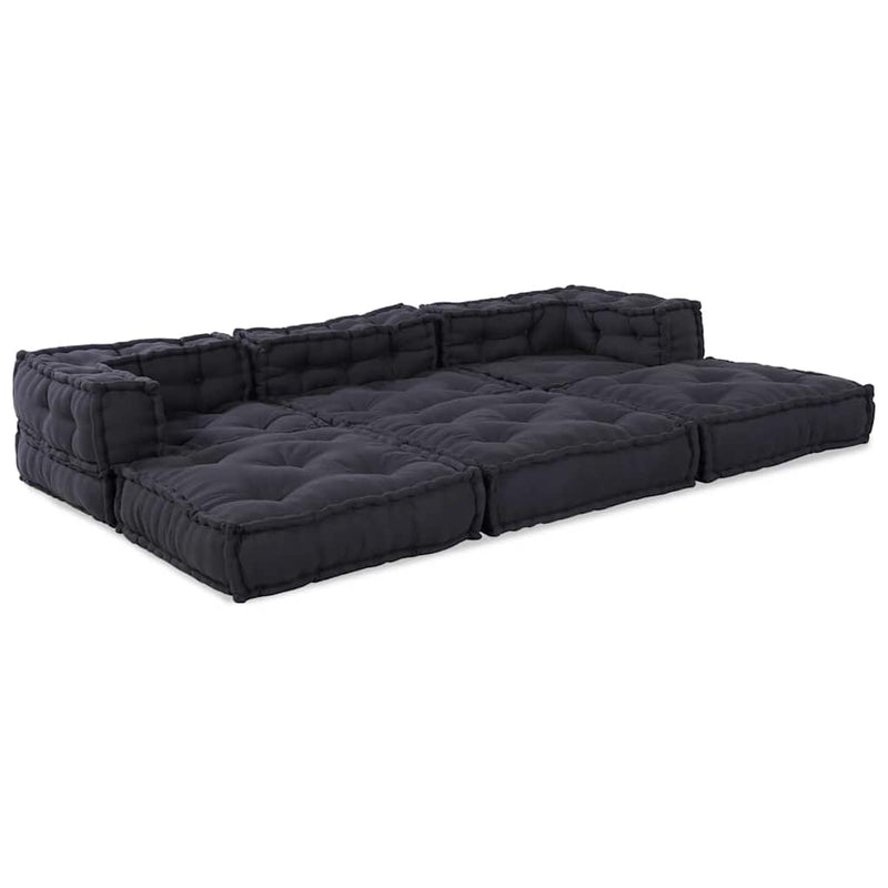 vidaXL Modular Sofa 3 pcs Anthracite Fabric