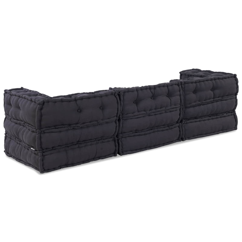 vidaXL Modular Sofa 3 pcs Anthracite Fabric