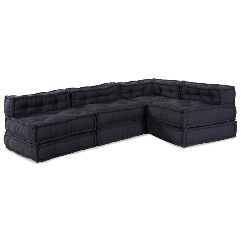 vidaXL Modular Sofa 4 pcs Anthracite Fabric