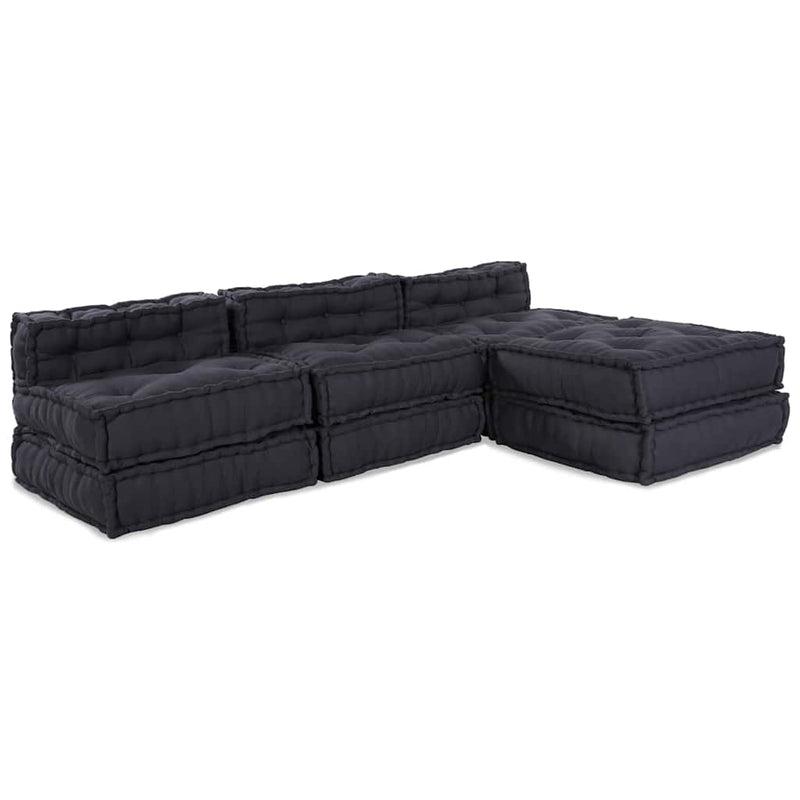 vidaXL Modular Sofa 4 pcs Anthracite Fabric