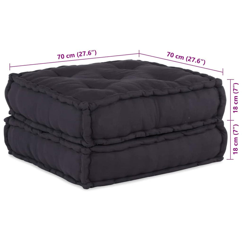 vidaXL Modular Sofa 2 pcs Anthracite 140 x 70 x 36 cm Fabric