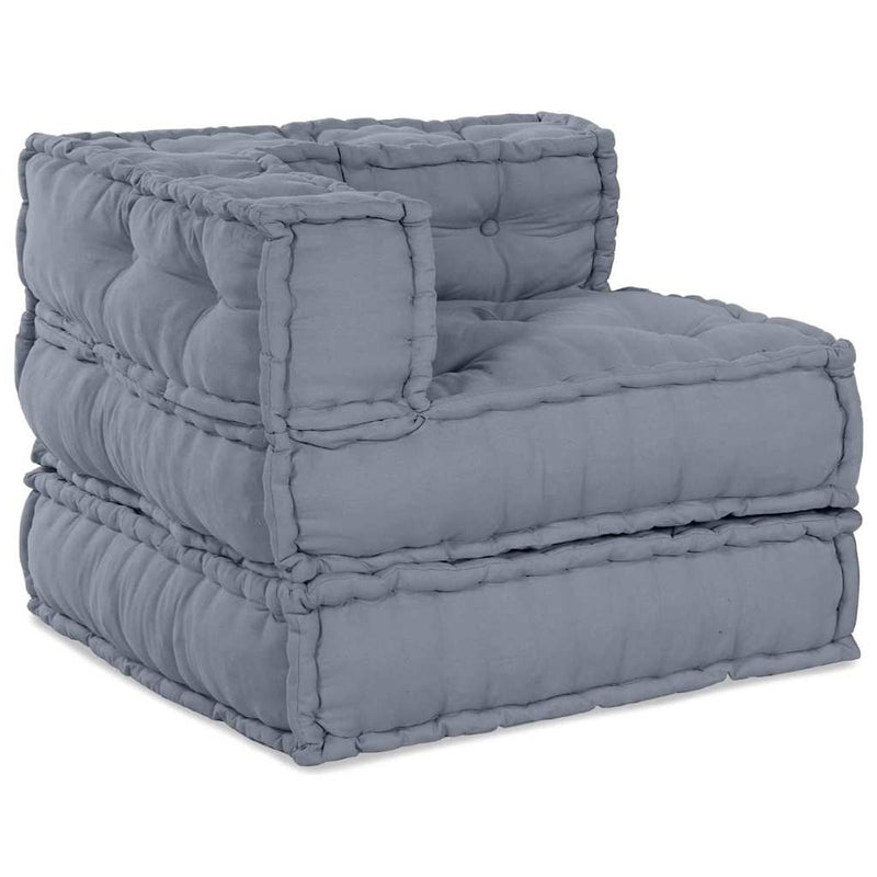 vidaXL Modular Sofa 3 pcs Grey Fabric