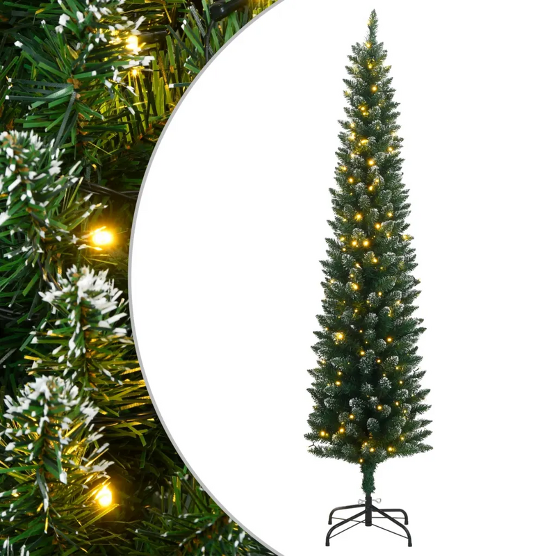 Artificial Slim Christmas Tree 300 LEDs 180 cm