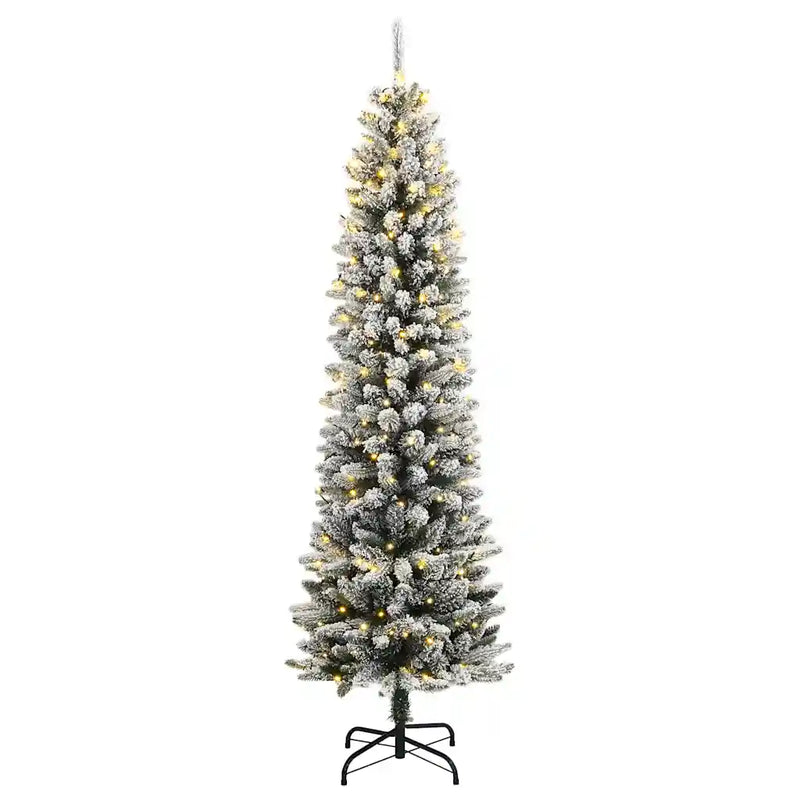Artificial Christmas Tree 150 LEDs and Flocked Snow 150 cm