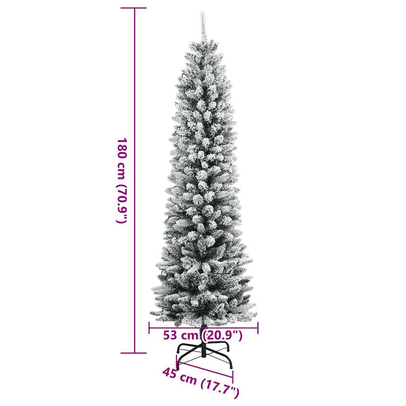 Artificial Christmas Tree 300 LEDs and Flocked Snow 180 cm