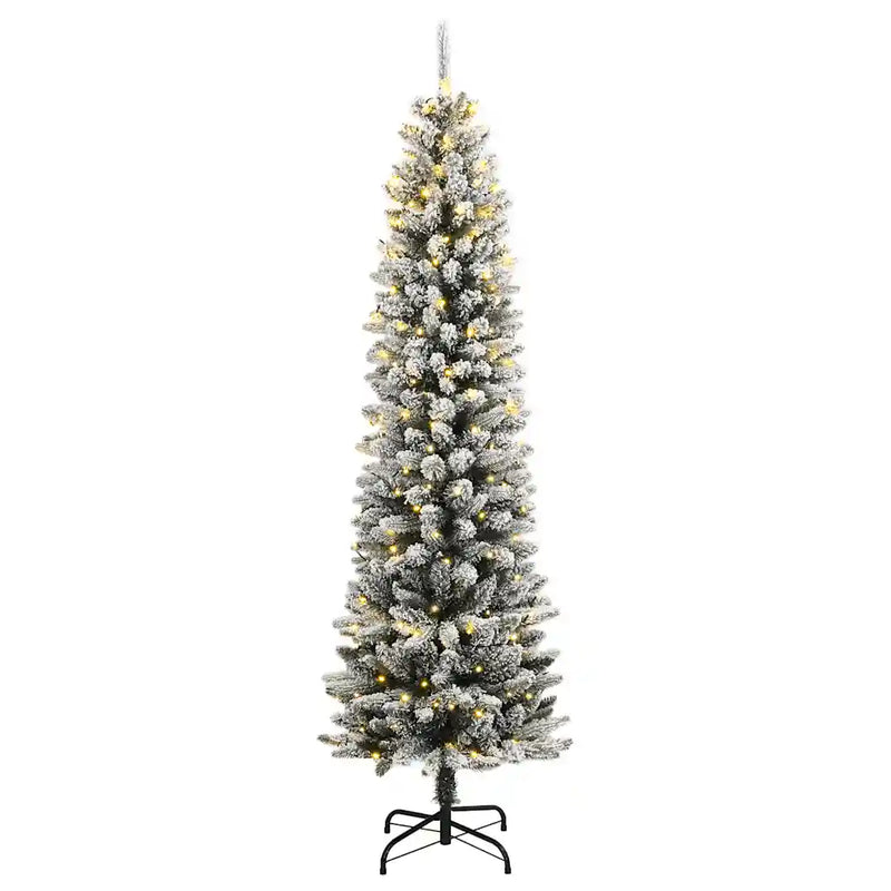 Artificial Christmas Tree 300 LEDs and Flocked Snow 210 cm