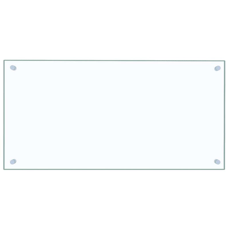 vidaXL Kitchen Backsplashes 2 pcs Transparent 80x40 cm Tempered Glass