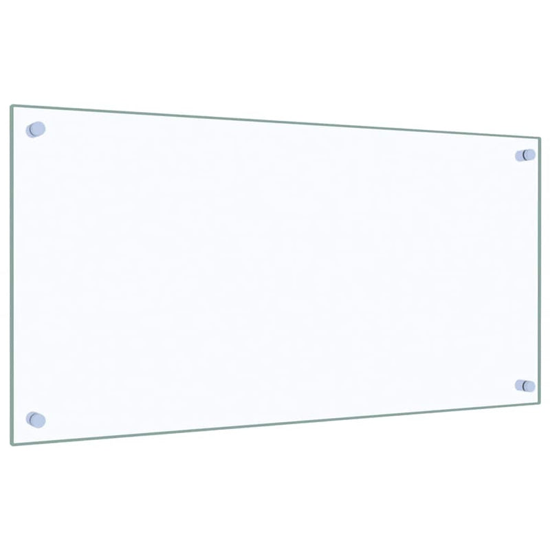 vidaXL Kitchen Backsplashes 2 pcs Transparent 80x40 cm Tempered Glass
