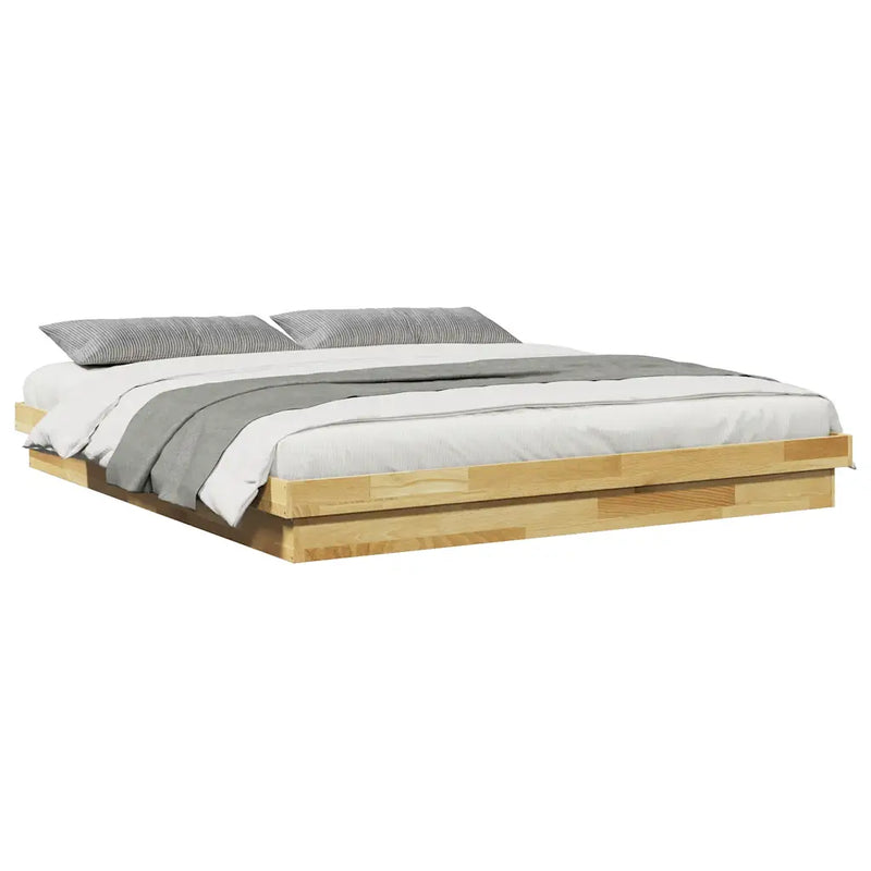 Bed Frame without Mattress 180x200 cm Solid Wood Oak
