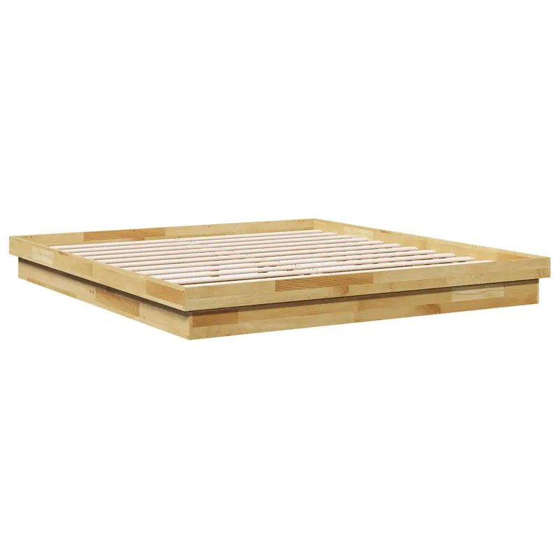 Bed Frame without Mattress 180x200 cm Solid Wood Oak