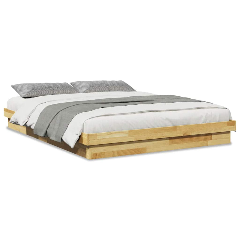 vidaXL Bed Frame without Mattress 150x200 cm Solid Wood Oak