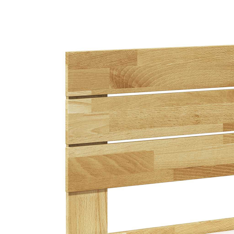 vidaXL Bed Frame with Headboard without Mattress 180x200 cm Solid Wood Oak