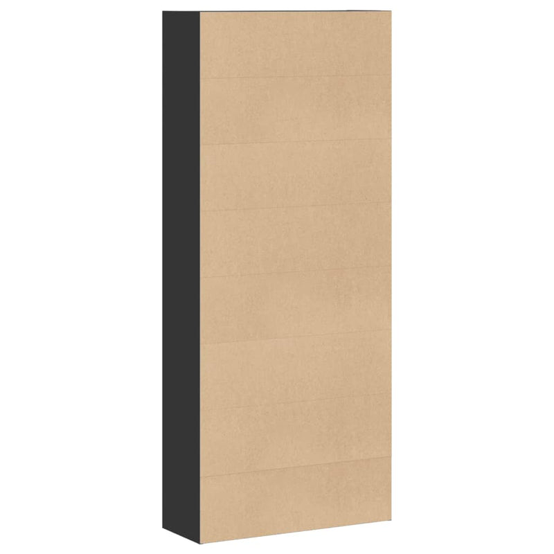 vidaXL Book Cabinet Black 80x30x189 cm Engineered Wood
