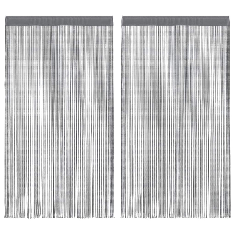 vidaXL String Curtains 2 pcs Anthracite 140x250 cm