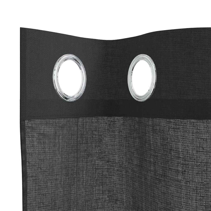 vidaXL Voile Curtains with Grommets 2 pcs Black 140x245 cm