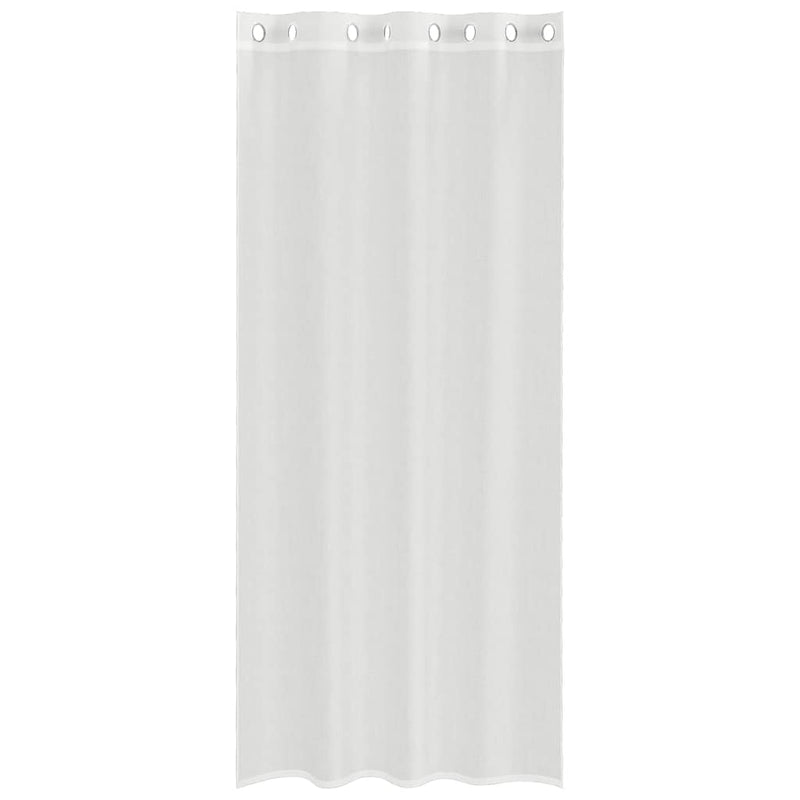 vidaXL Voile Curtains with Grommets 2 pcs White