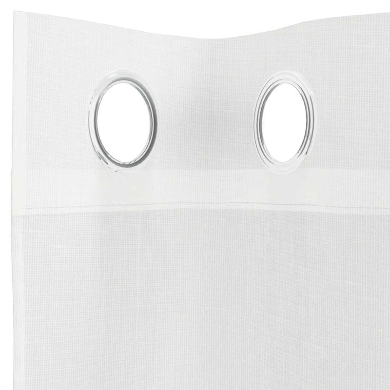 vidaXL Voile Curtains with Grommets 2 pcs White