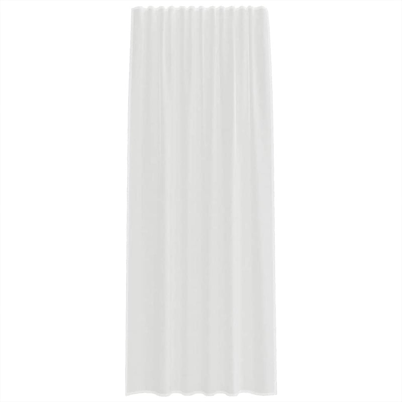 vidaXL Voile Curtains with Rod Pockets 2 pcs White