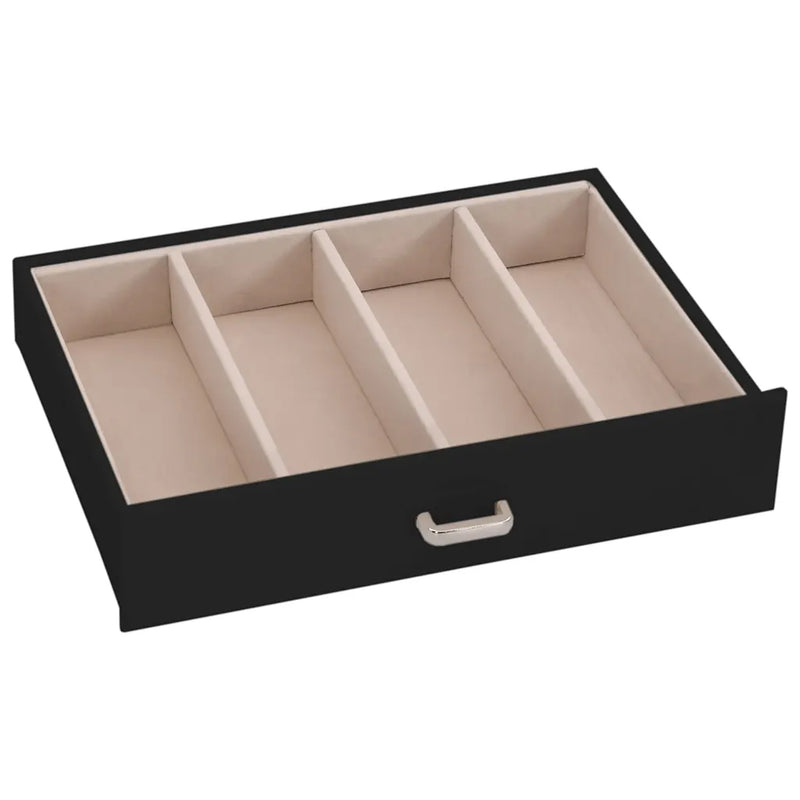 Jewellery Box 5-Layer with Mirror Lockable Black
