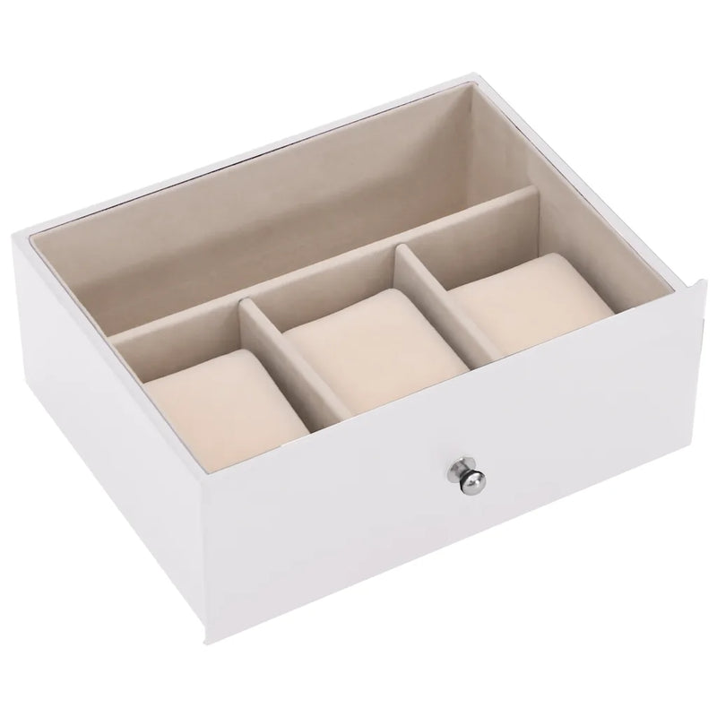 Jewellery Box 6-Layer with Mirror Lockable White